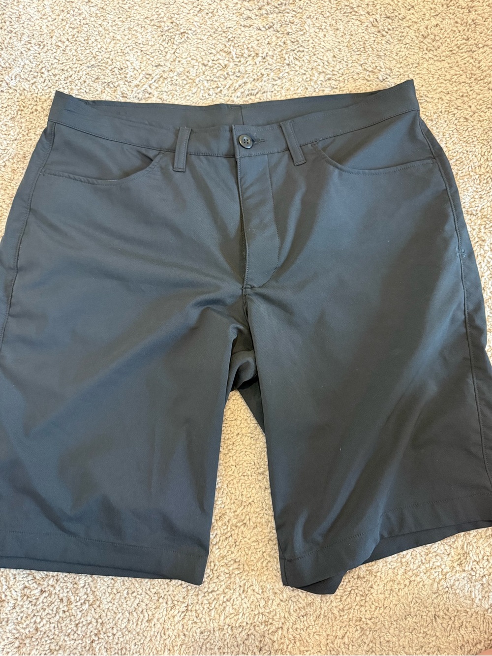 Under Armour Black Flat-Front Performance Shorts